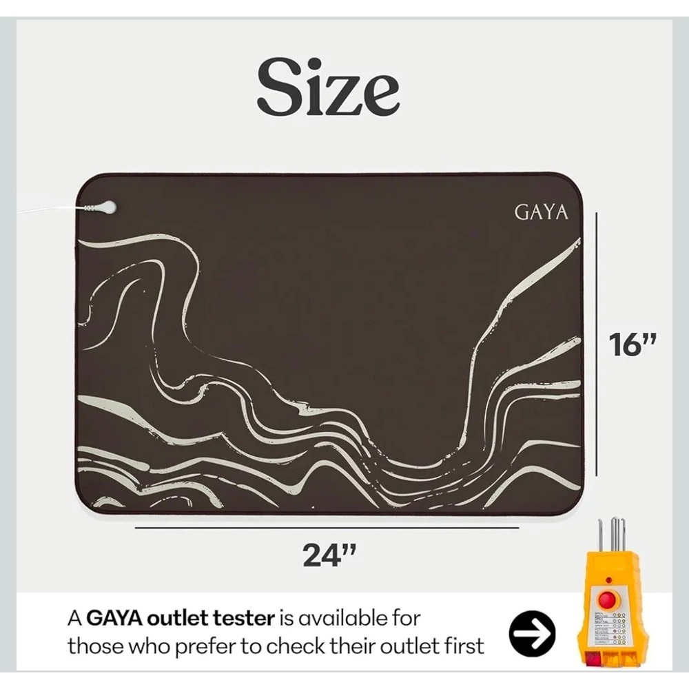 GAYA Grounding Mat Natural Flow with 15 Foot Cord Waterproof Portable Non Slip - Picture 8 of 12